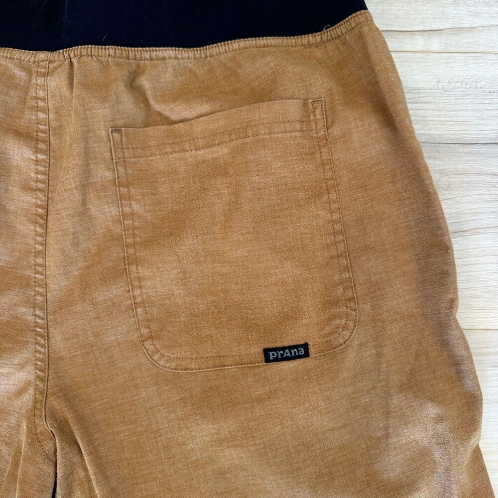 prAna Womens M Gold Pull On Pants Elastic Waist Outdoor Travel Casualcore Pocket - Picture 7 of 9